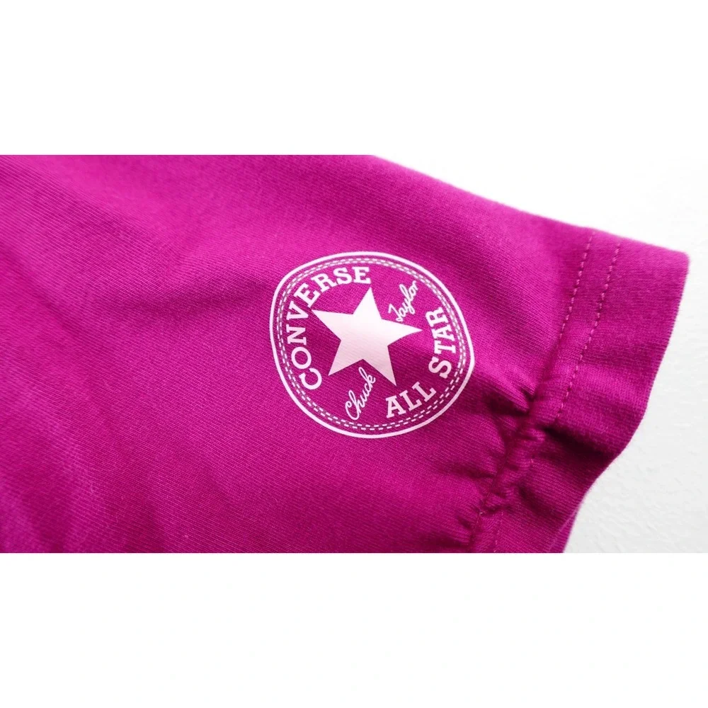 Converse All Star‎ Crop Top Youth Girls Size L (12-13yrs)T-Shirt Rose Maroon Nwt